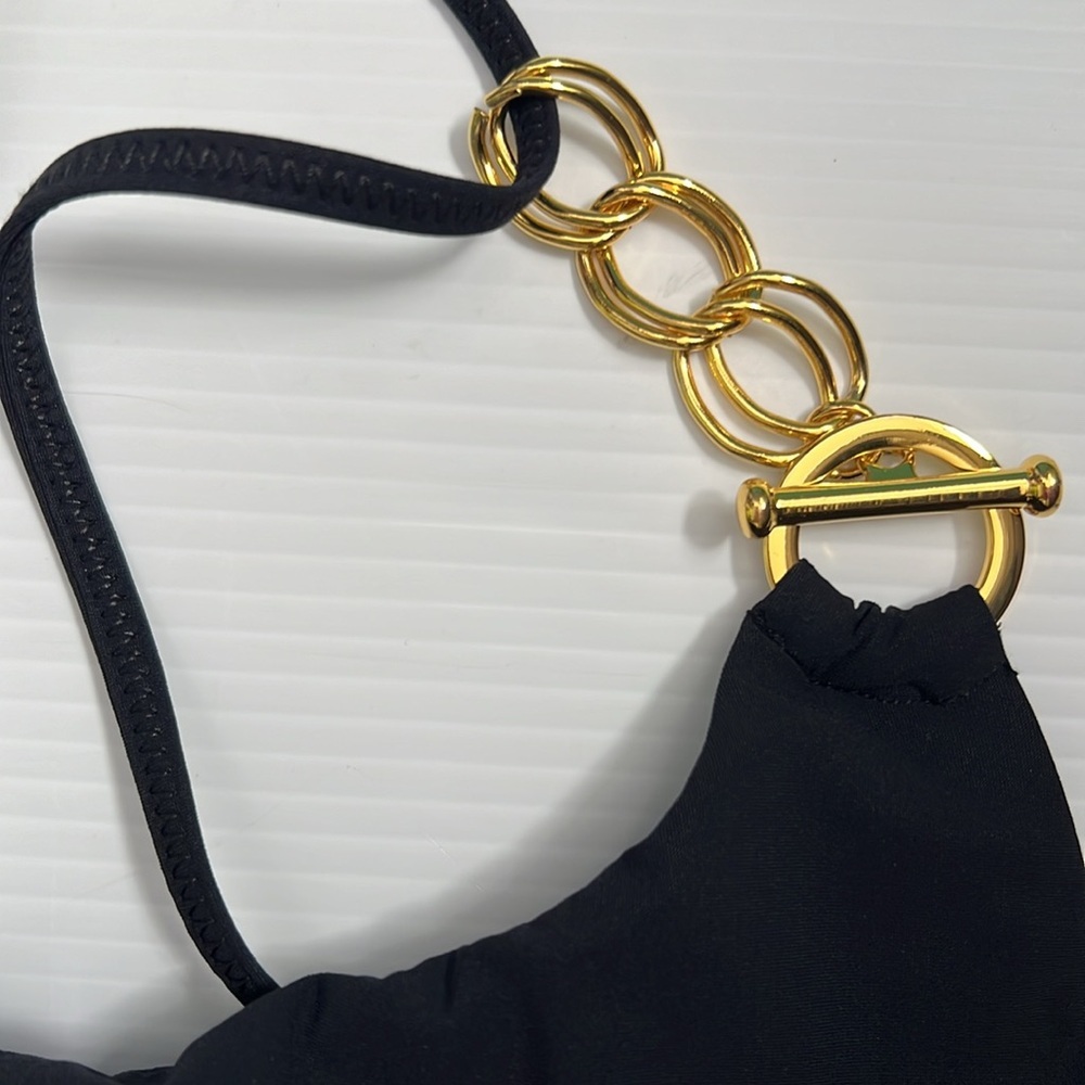 NWT Amoressa by Miraclesuit Elle Dorado 14K One-Piece black swimsuit - Picture 4 of 7